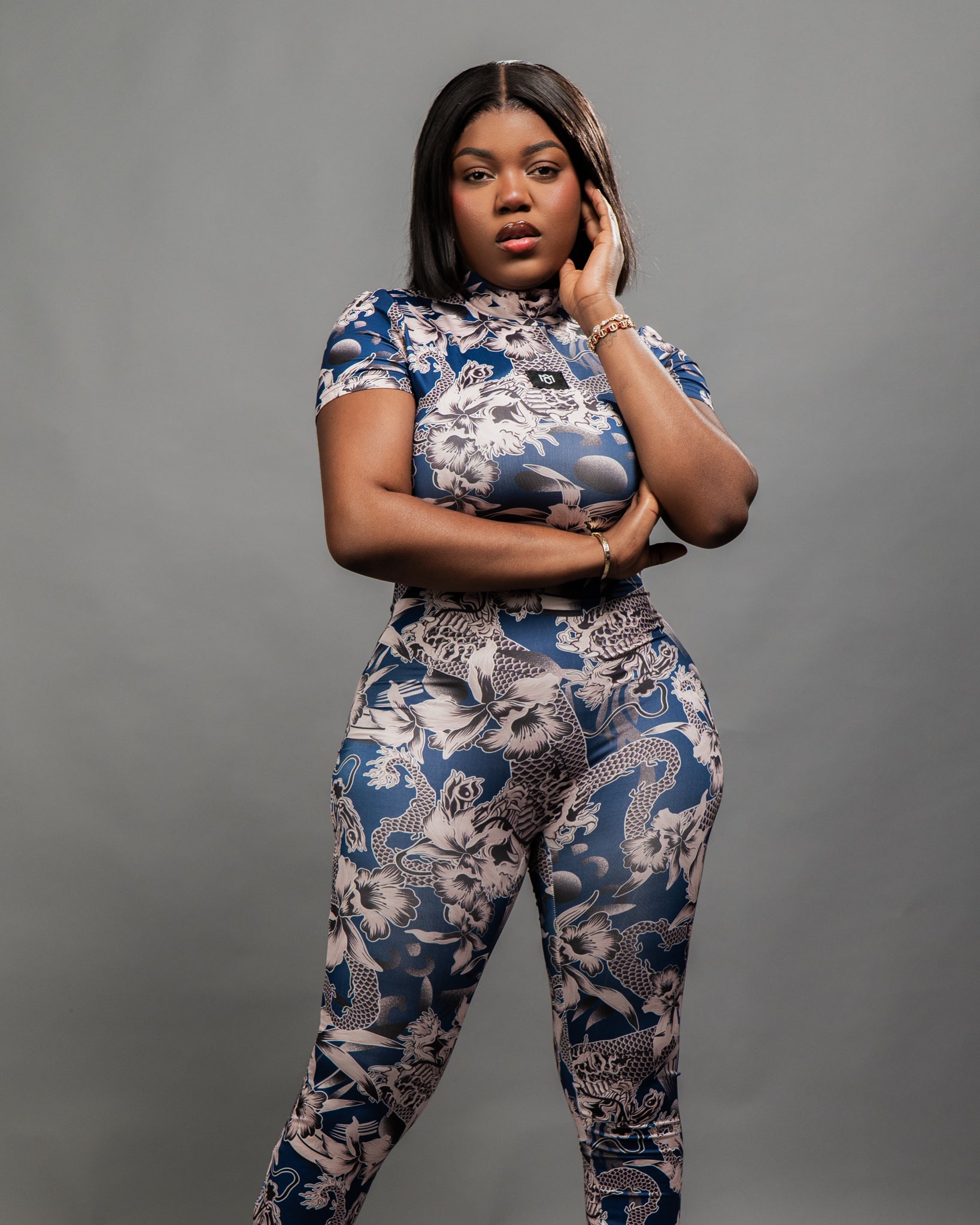 Luxe Sheer Floral Mesh Bodycon Jumpsuit